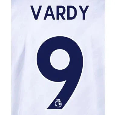 Leicester City 2020/21 Away Vardy # 9 Jersey name Set 1