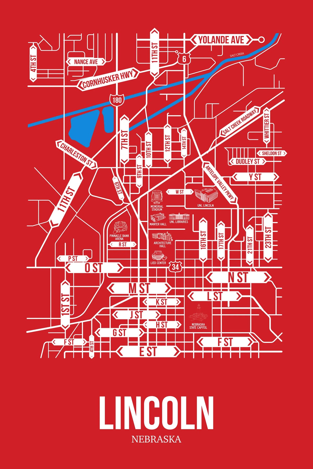 Lincoln, Nebraska street map 7