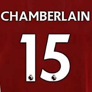 Liverpool 2018/19 Home Chamberlain #15 Jersey Name Set 1