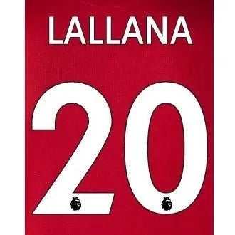 Liverpool 2018/19 Home Lallana #20 Jersey Name Sets 1