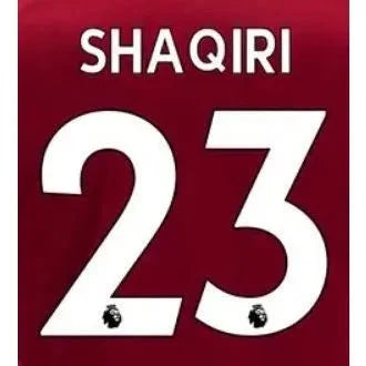 Liverpool 2018/19 Home Shaqiri #23 Jersey Name Set 1