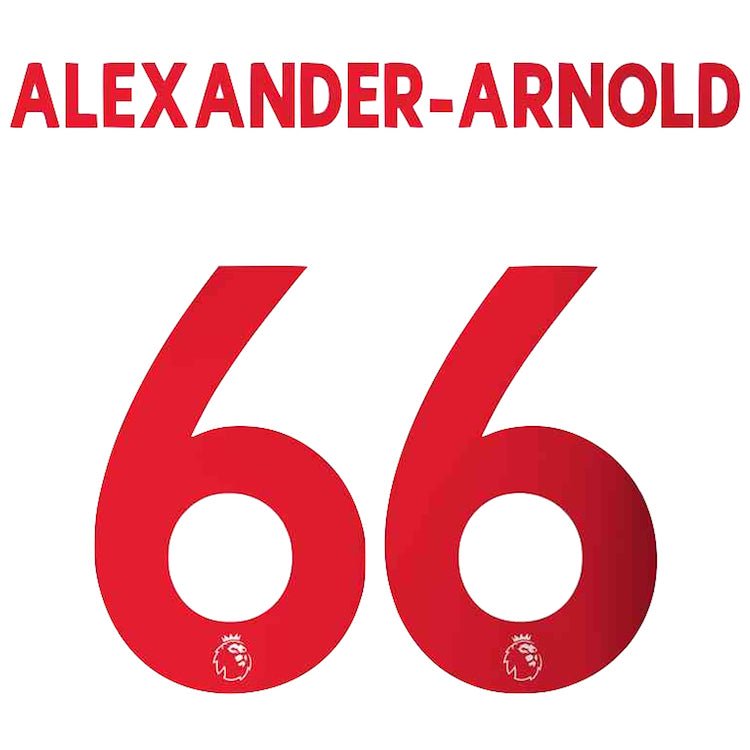 Liverpool 2019/20 Away Alexander-Arnold Youth Jersey Name Set Red 1