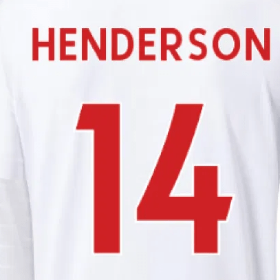 Liverpool 2019/20 Away Henderson #14 Jersey Name Sets 1