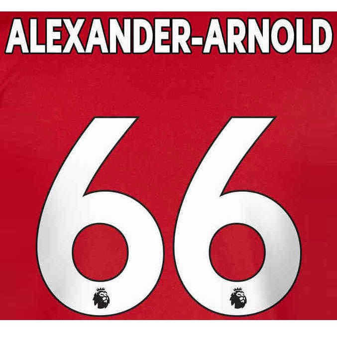 Liverpool 2019/22 Home Alexander-Arnold #66 Youth Jersey Name Set White 1