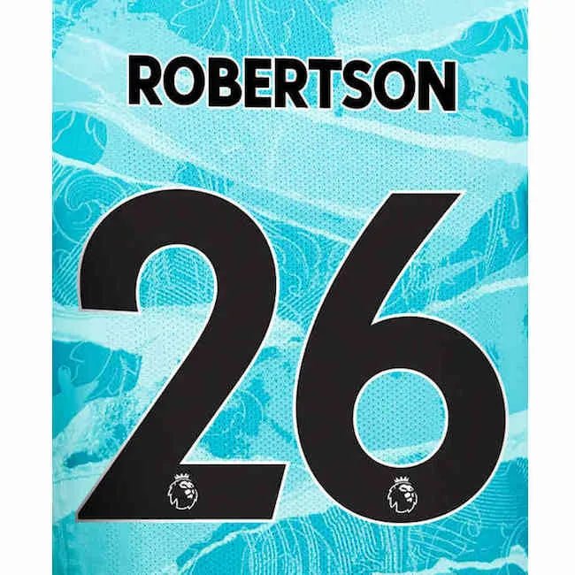 Liverpool 2020/21 Away Robertson #26 Jersey Name Set 1