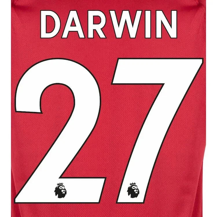Liverpool 2022/23 Home Darwin #27 Jersey Name Set White 1