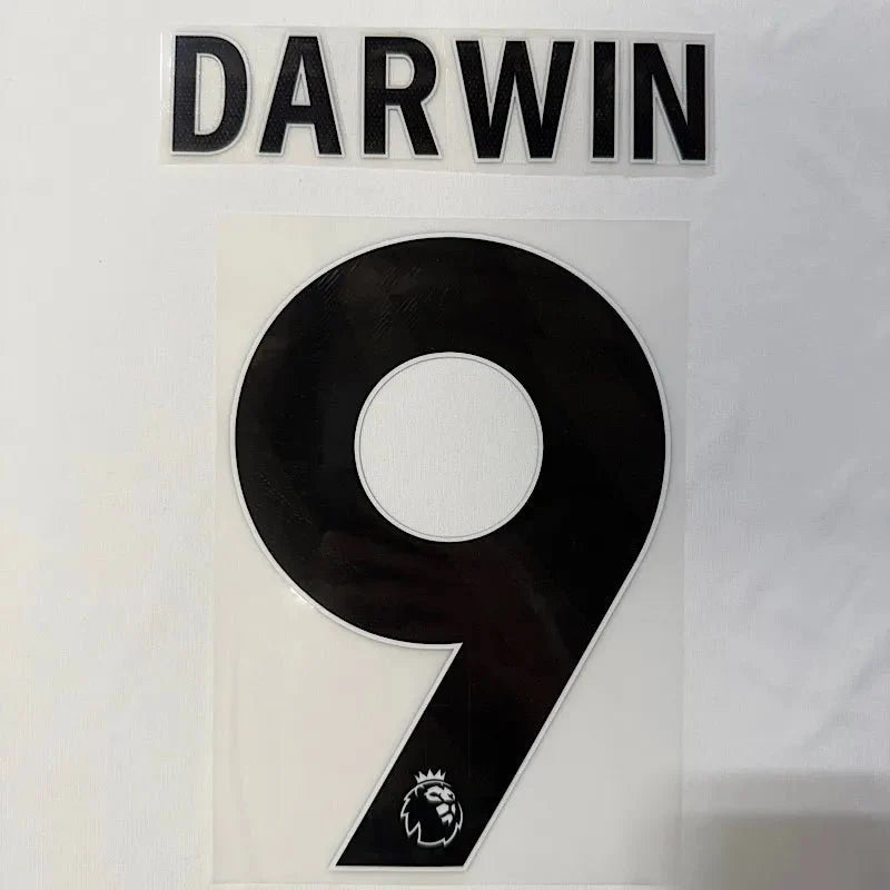 Liverpool 2023-Away Darwin #9 Youth Jersey Name Set-Black 1