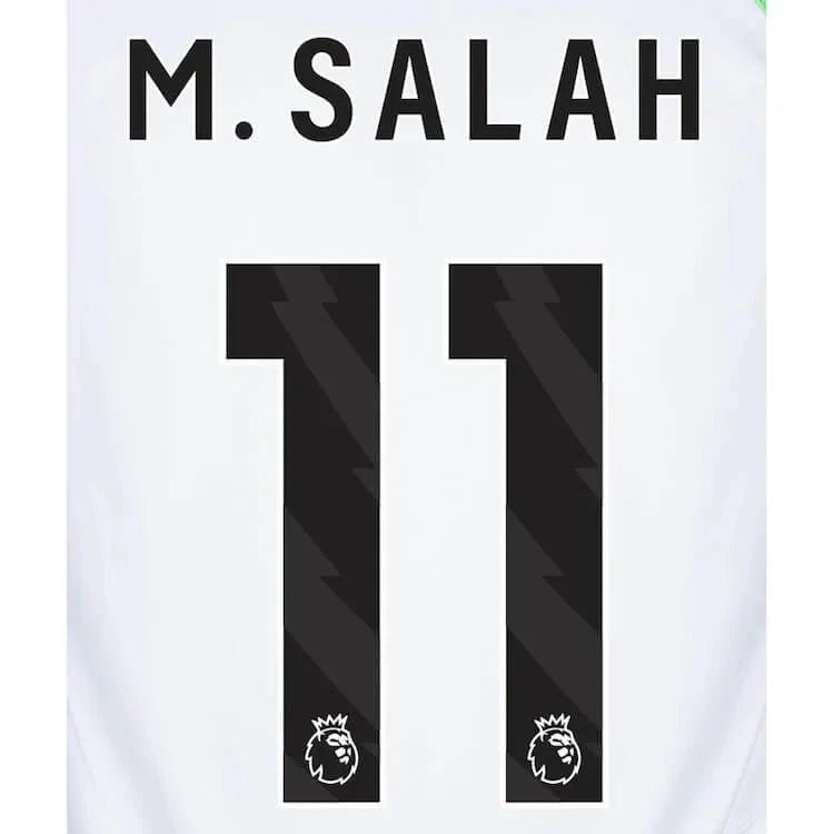 Liverpool 2023-Away Salah #11 Jersey Name Set-Black 1