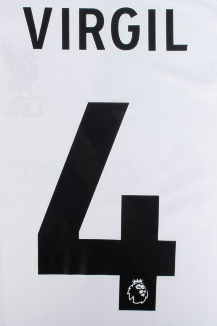 Liverpool 2023-Away Virgil #4 Jersey Name Set- Black 1
