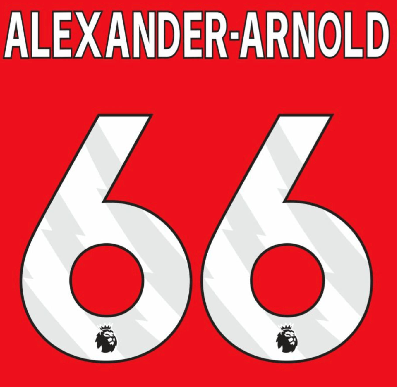 Liverpool 2023- Home Alexander-Arnold #66 Jersey Name Set-White 1
