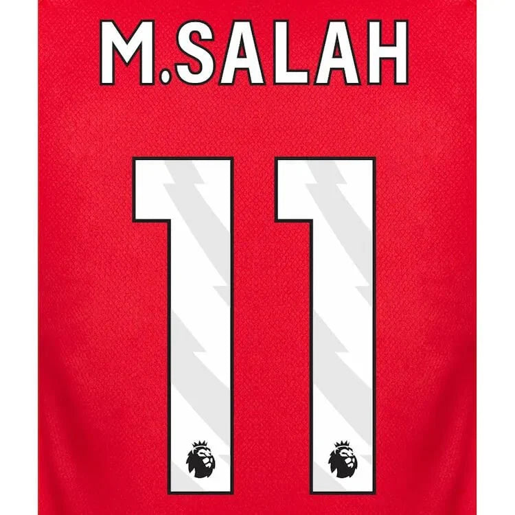 Liverpool 2023-Home Salah #11 Jersey Name Set- White 1
