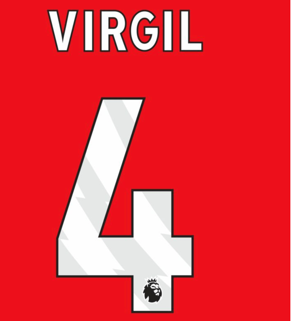 Liverpool 2023- Home Virgil #4 Jersey Name Set-White 1