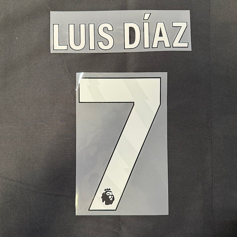 Liverpool 2024- Home Luis Diaz #7 Official Name Set  White 1