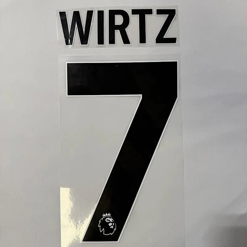 Liverpool 2025-Away WIRTZ #7 Jersey Name Set-Black 1