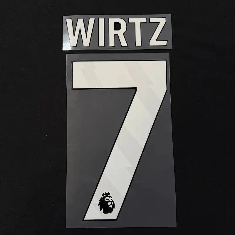 Liverpool 2025-Home WIRTZ #7 Jersey Name Set-White 1