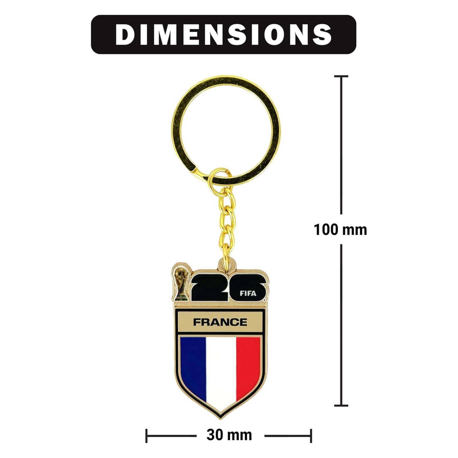 Logo Brands 2026 FIFA World Cup France Flag Keychain 3
