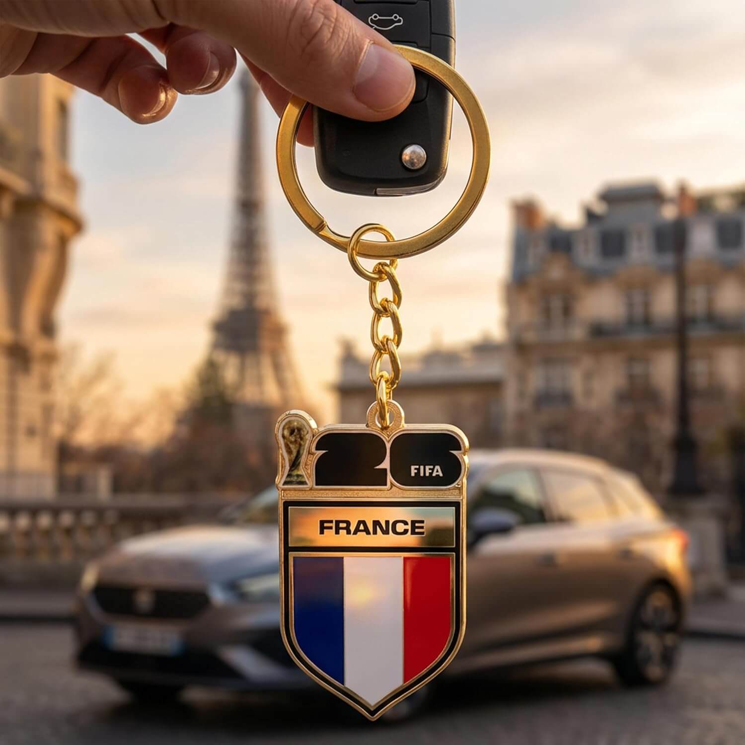 Logo Brands 2026 FIFA World Cup France Flag Keychain 5