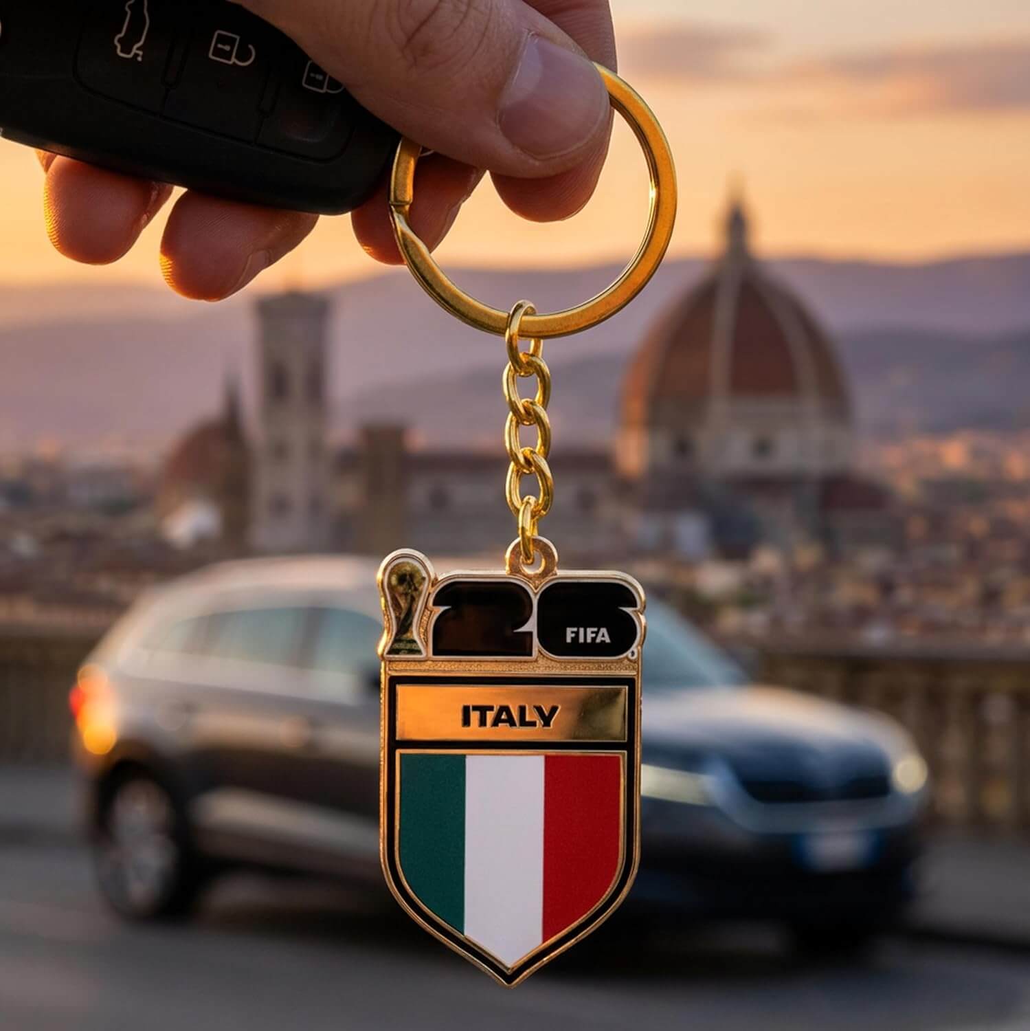 Logo Brands 2026 FIFA World Cup Italy Flag Keychain 5