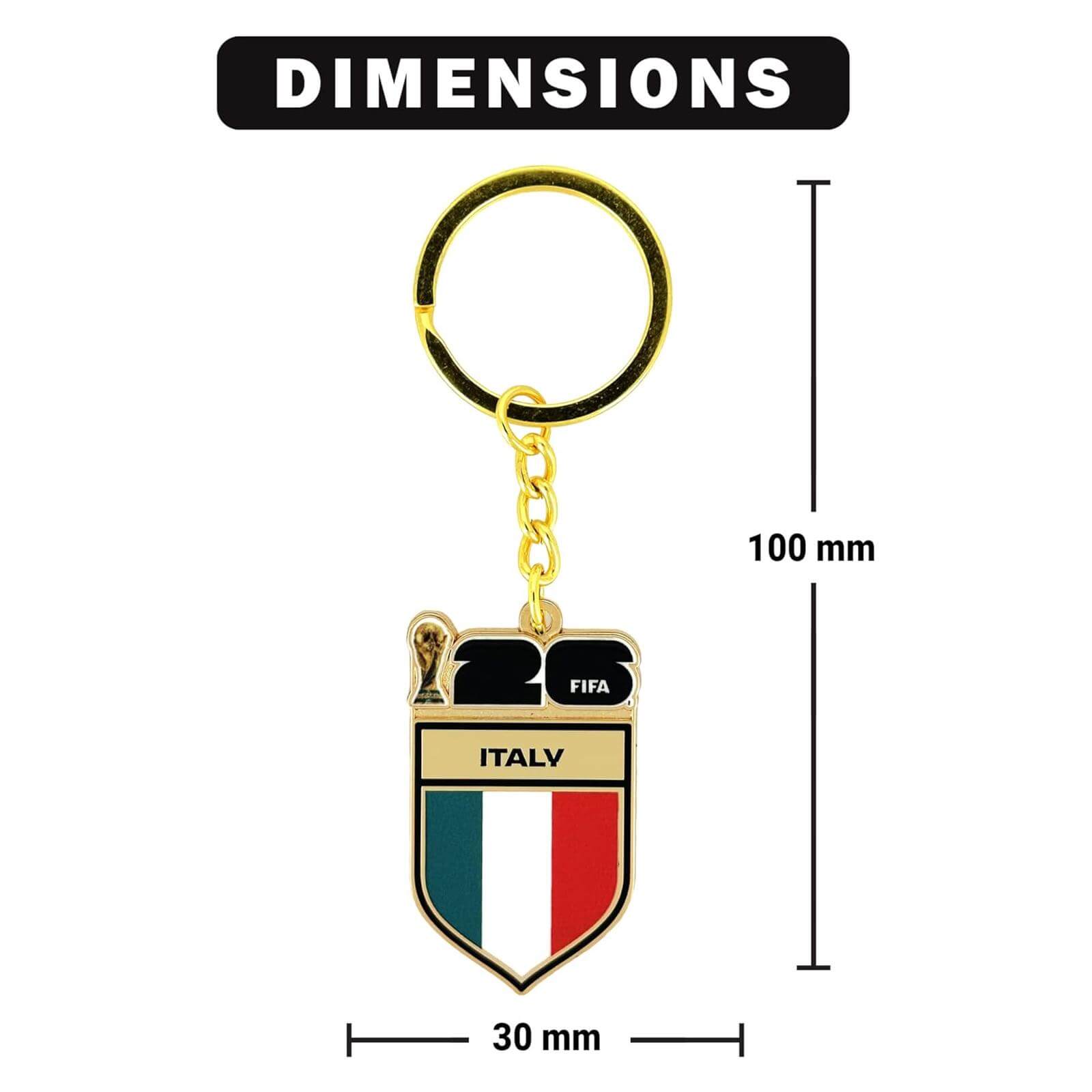 Logo Brands 2026 FIFA World Cup Italy Flag Keychain 3