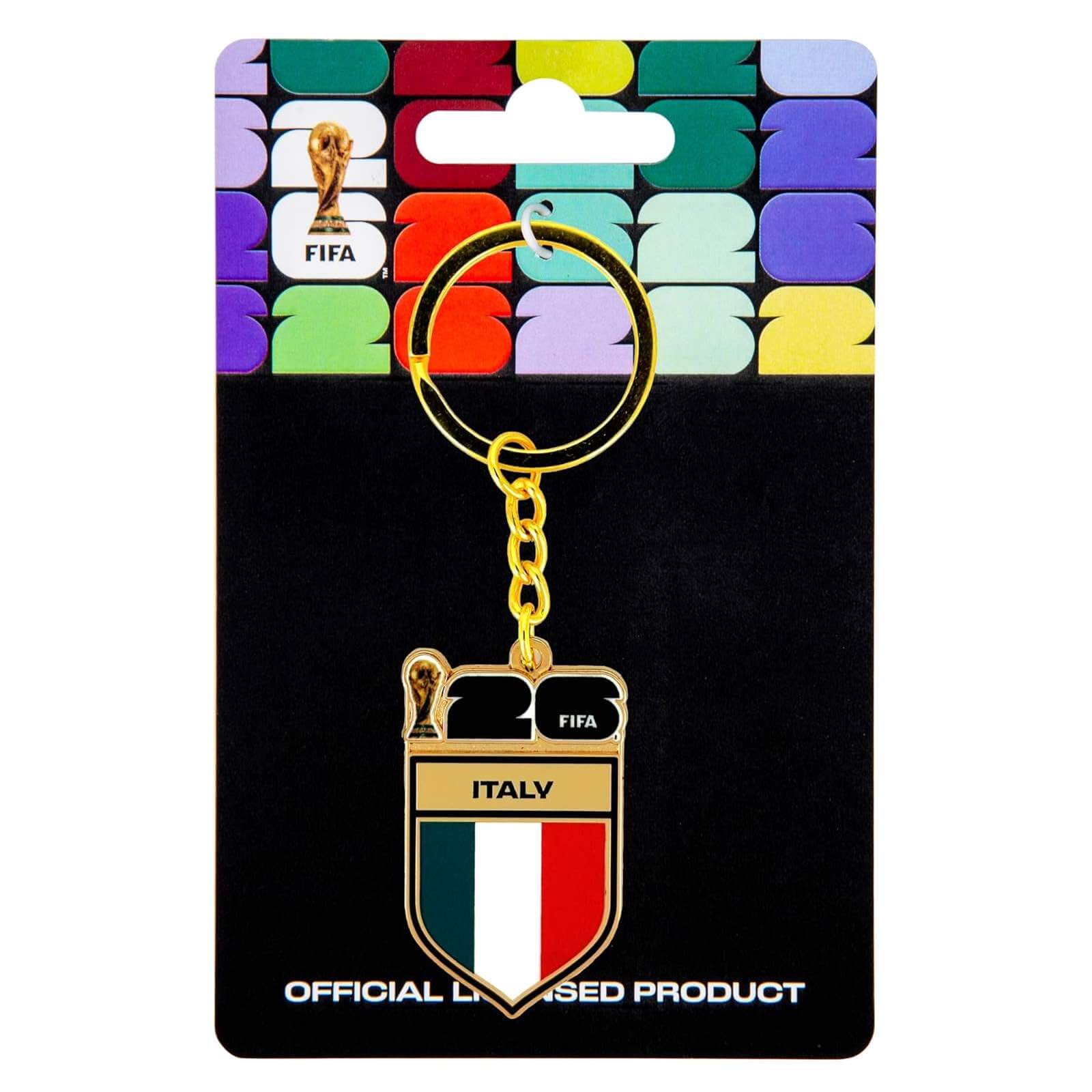 Logo Brands 2026 FIFA World Cup Italy Flag Keychain 4