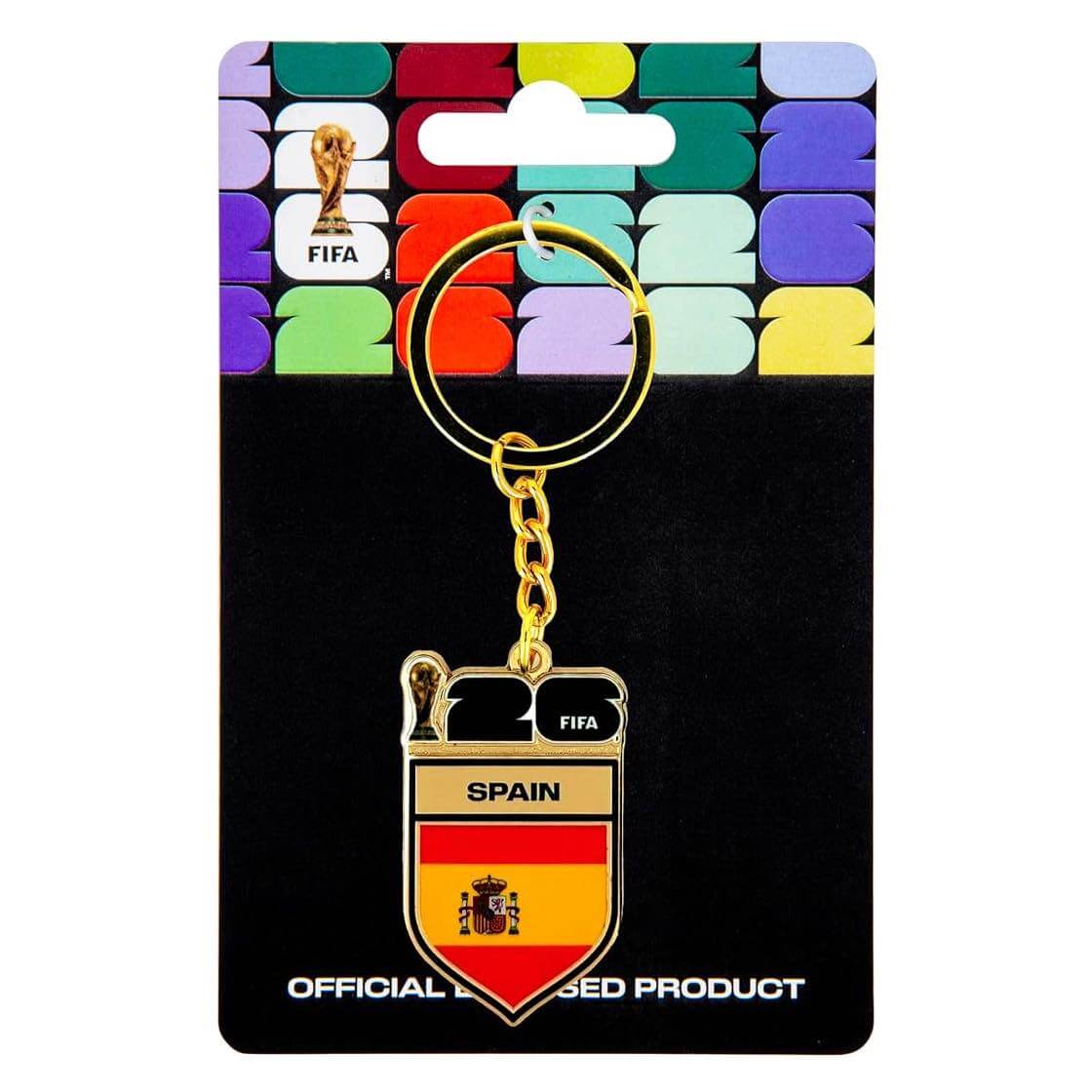 Logo Brands 2026 FIFA World Cup Spain Flag Keychain 4