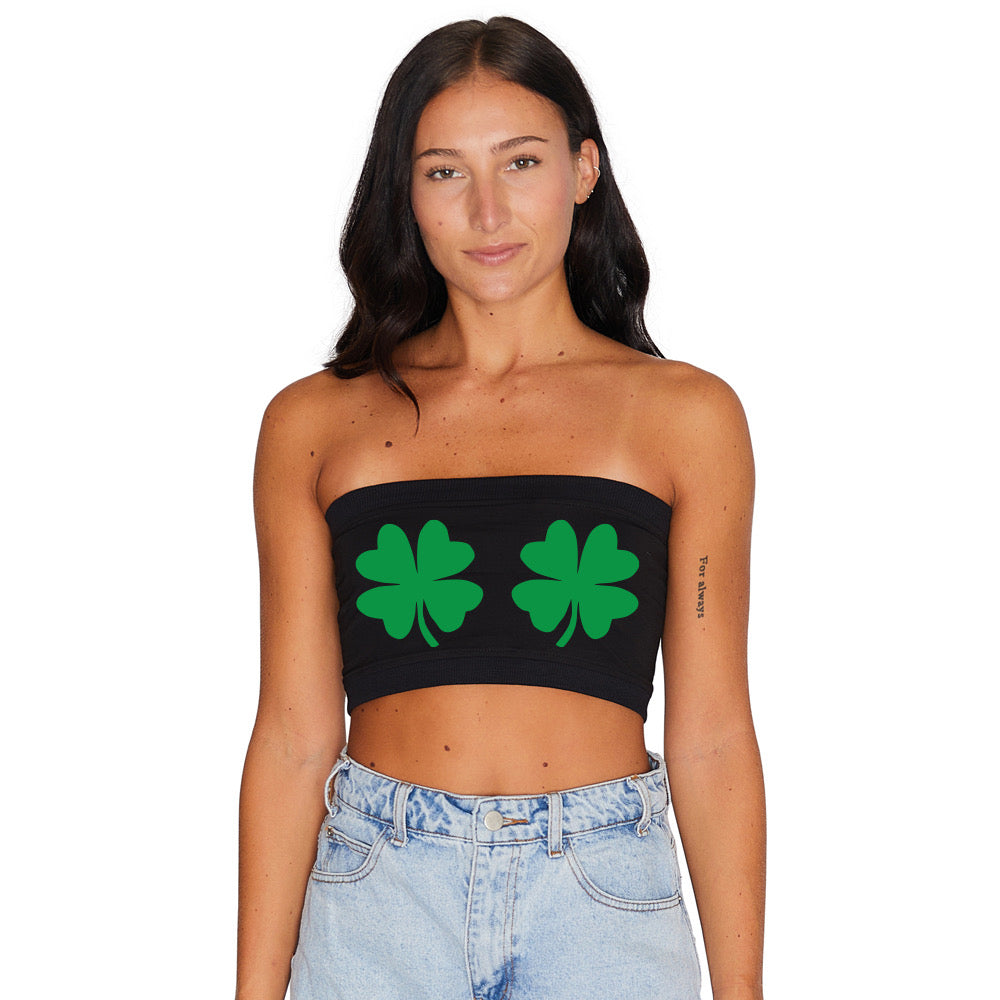 Shake Your Shamrocks Black Bandeau Top | lojobands 1