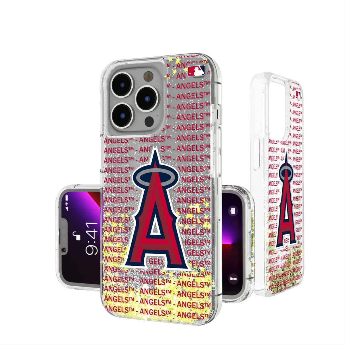 Los Angeles Angels Text Backdrop Glitter Phone Case 17
