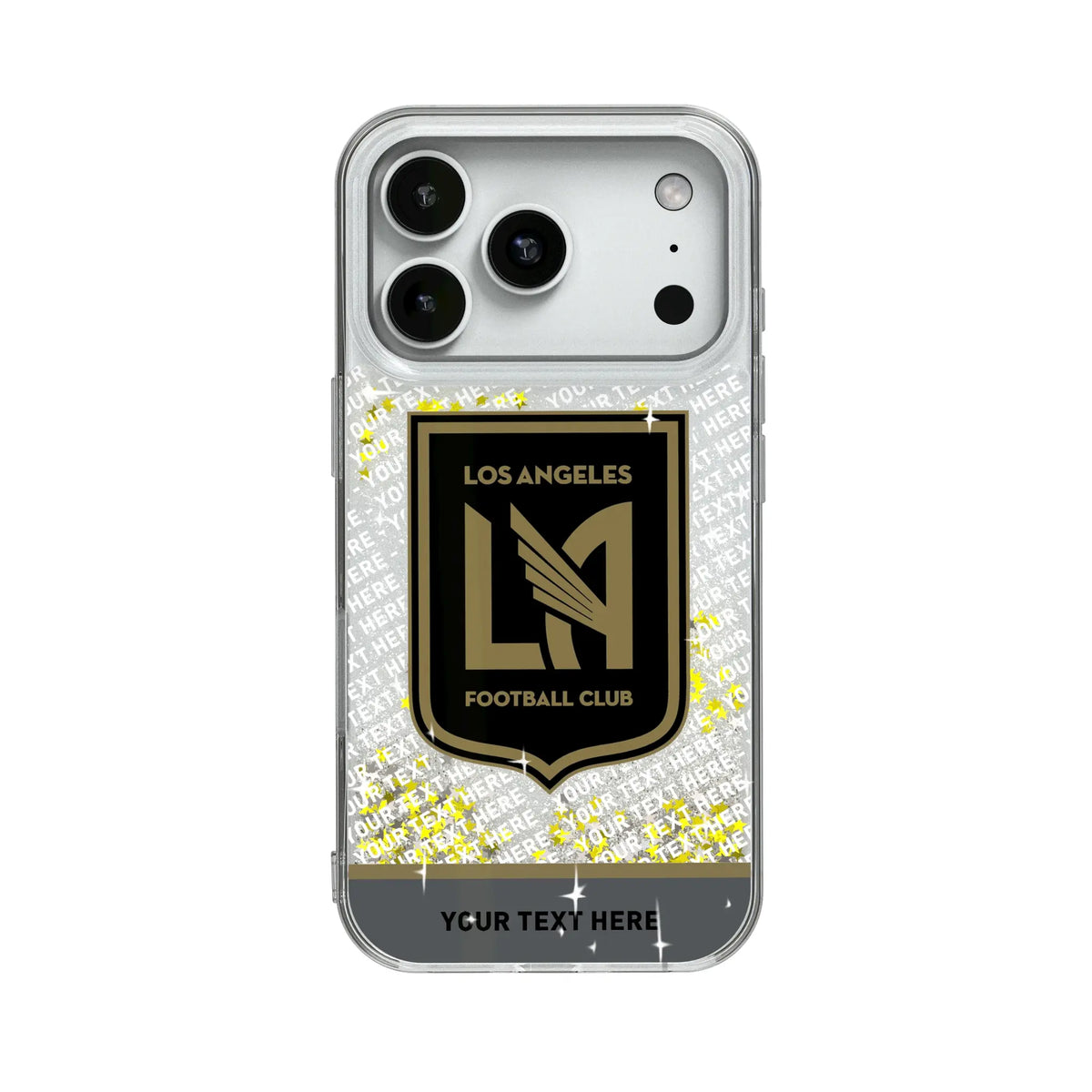 Los Angeles Football Club Personalized EndZone Plus Glitter Phone Case for Apple iPhone 19