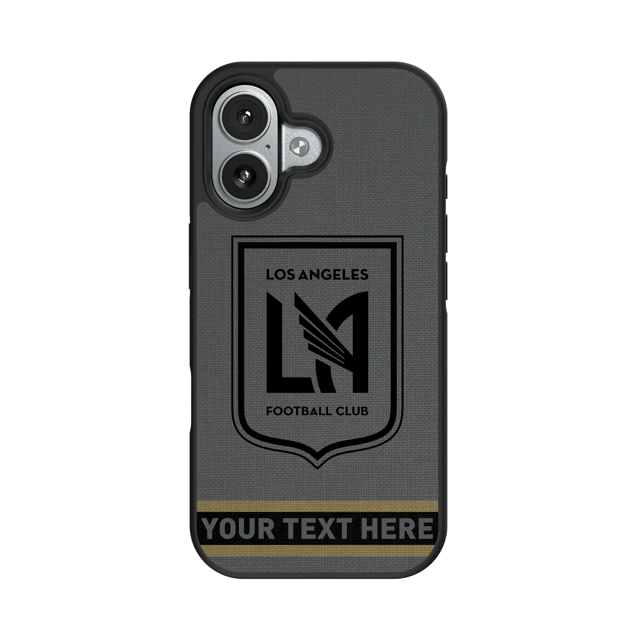 Los Angeles Football Club Personalized Stripe Bump Phone Case for Apple iPhone 9