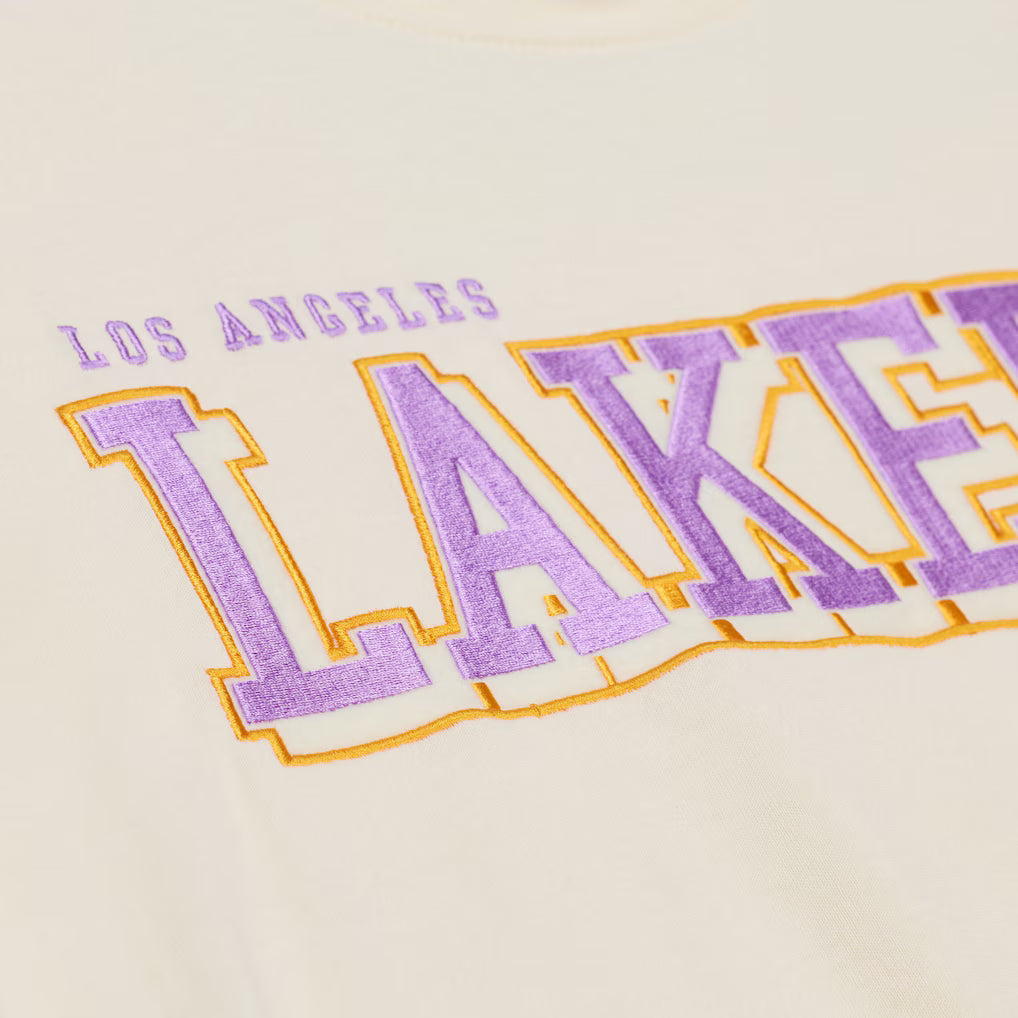 Mitchell & Ness Lakers Long Sleeve - Cream 3