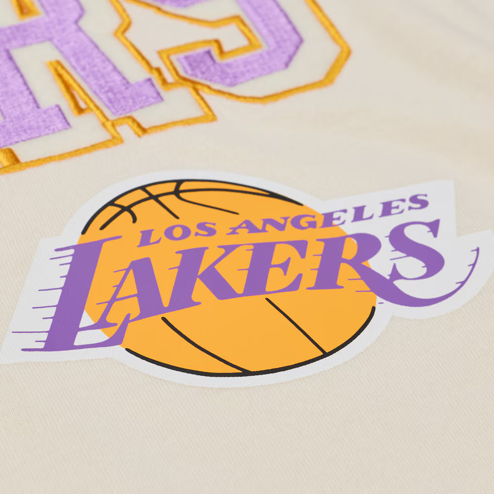 Mitchell & Ness Lakers Long Sleeve - Cream 4