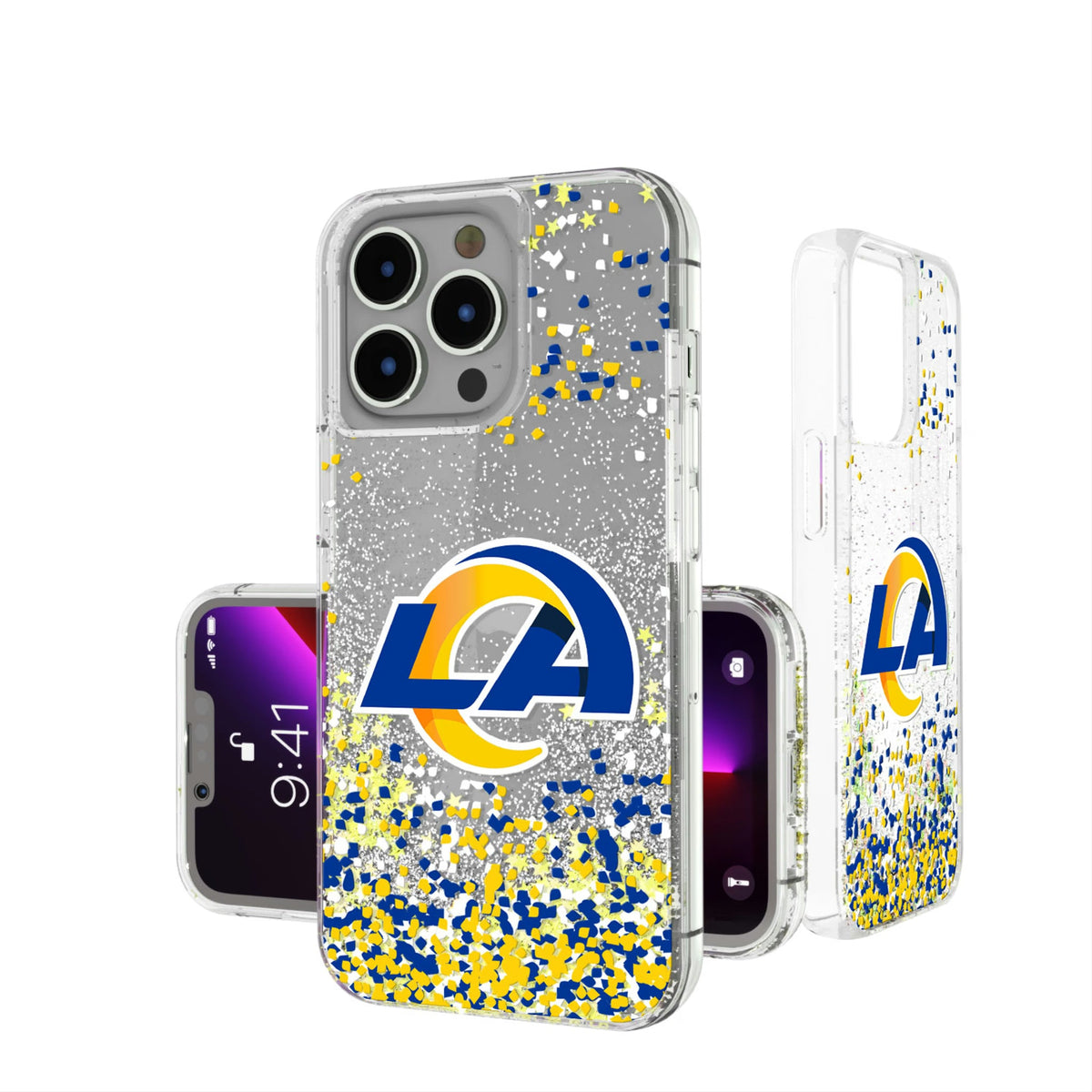 Los Angeles Rams Confetti Glitter Phone Case 6