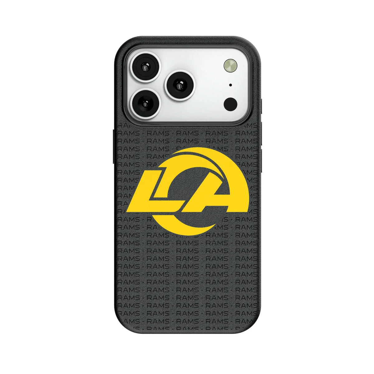 Los Angeles Rams Text Backdrop MagSafe Compatible Phone Case for Apple iPhone 9