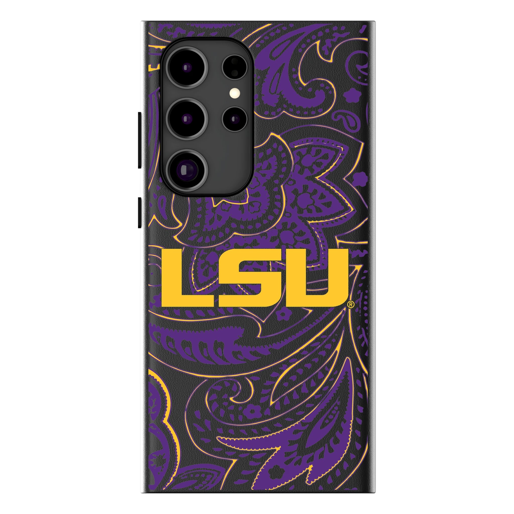 Louisiana State University Tigers Paisley MagSafe Compatible Phone Case for Samsung Galaxy 18