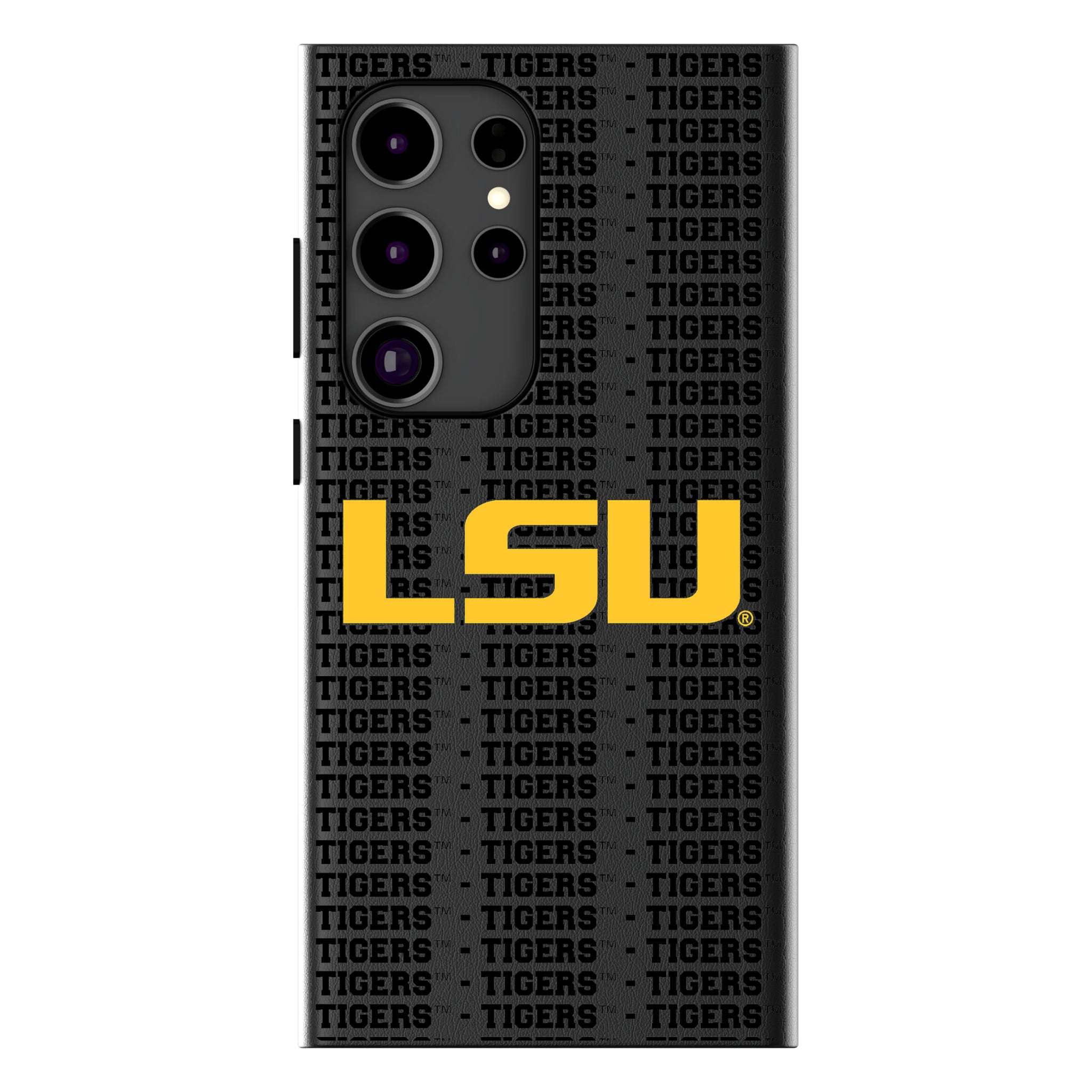 Louisiana State University Tigers Text Backdrop MagSafe Compatible Phone Case for Samsung Galaxy 15