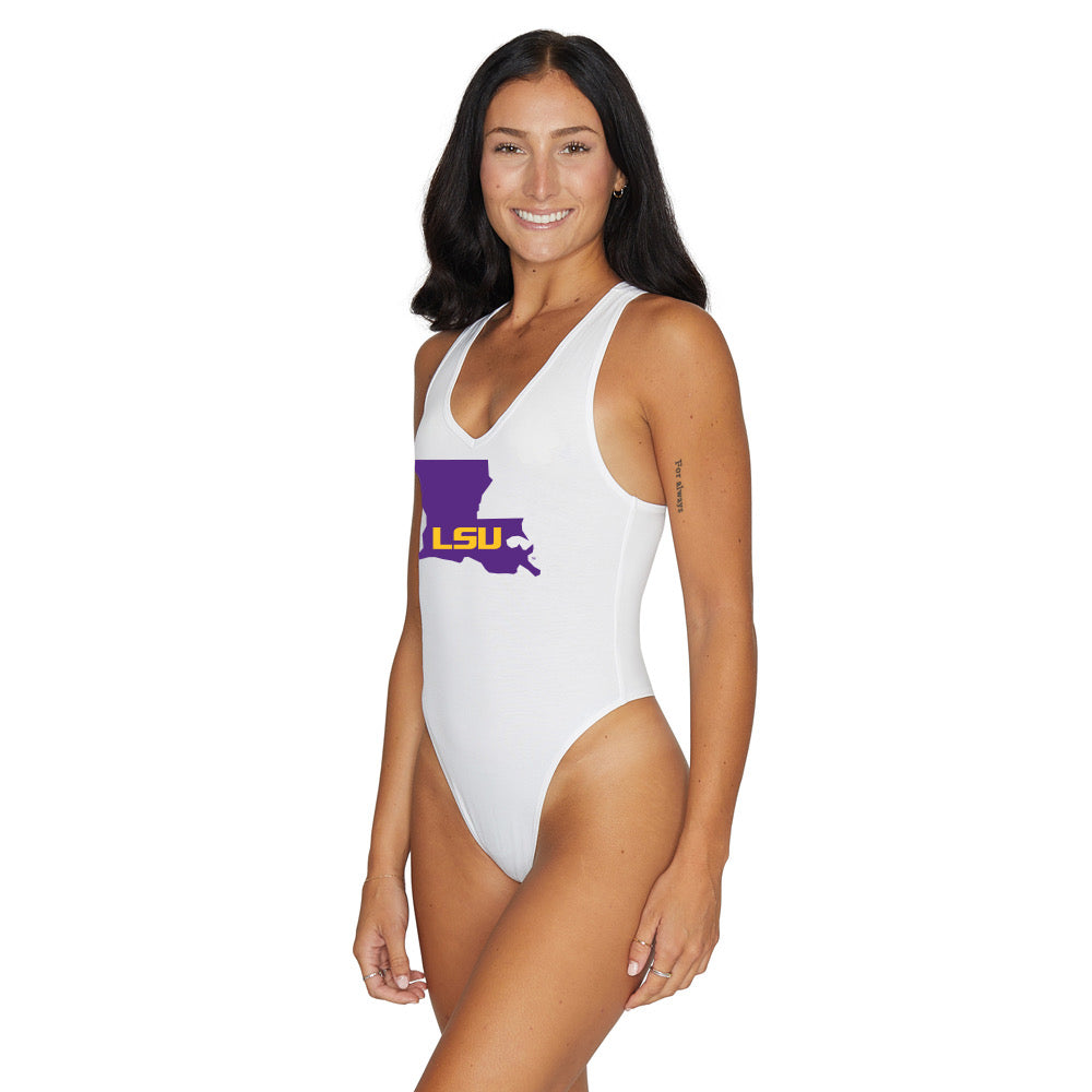 LSU White Bodysuit 3