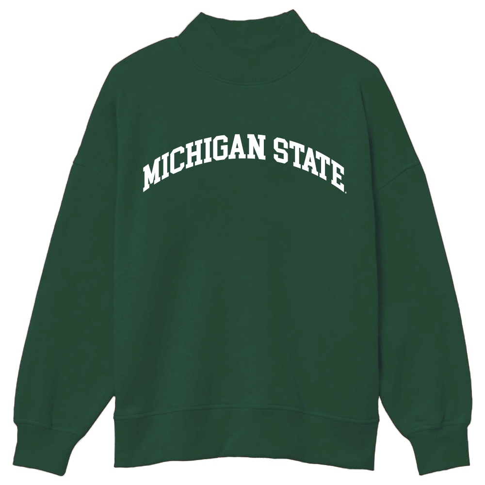 Michigan State Mock Neck Sweatshirt | lojobands 1