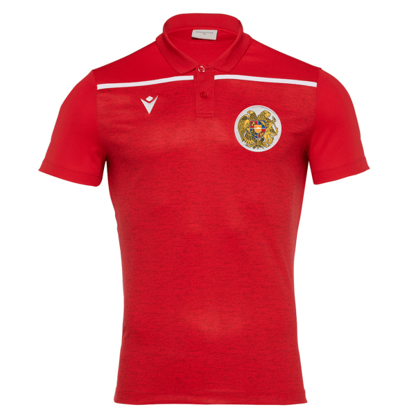 Macron 2022 Armenia Jumeirah Polo with Crest - Red 1
