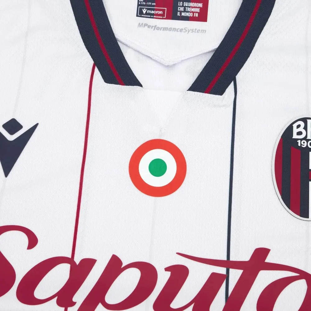 Macron 2025-26 Bologna Men's Authentic Away Soccer Jersey 3