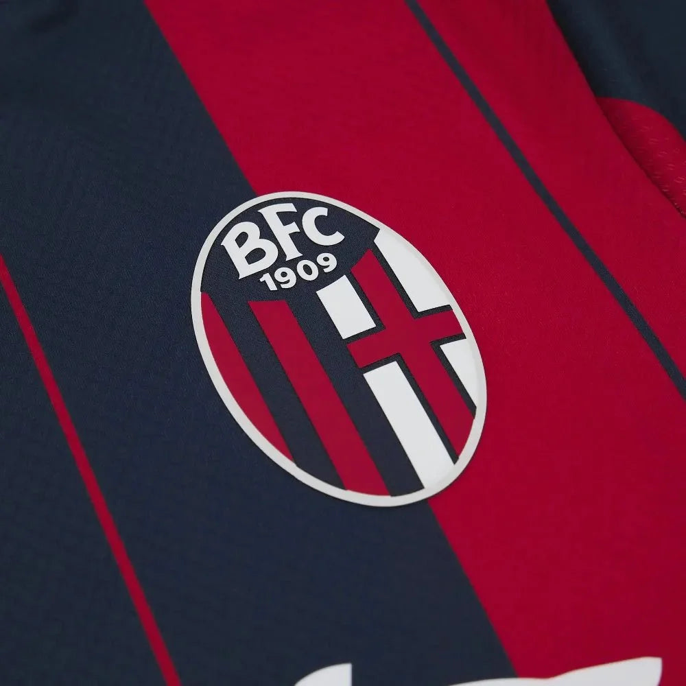 Macron 2025-26 Bologna Men's Authentic Home Soccer Jersey 3