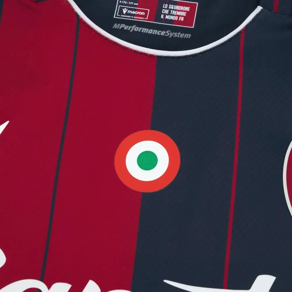 Macron 2025-26 Bologna Men's Authentic Home Soccer Jersey 4