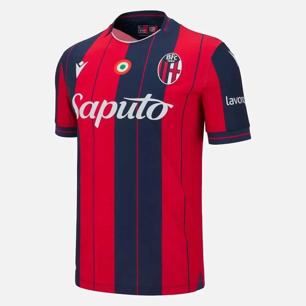 Macron 2025-26 Bologna Men's Authentic Home Soccer Jersey 1