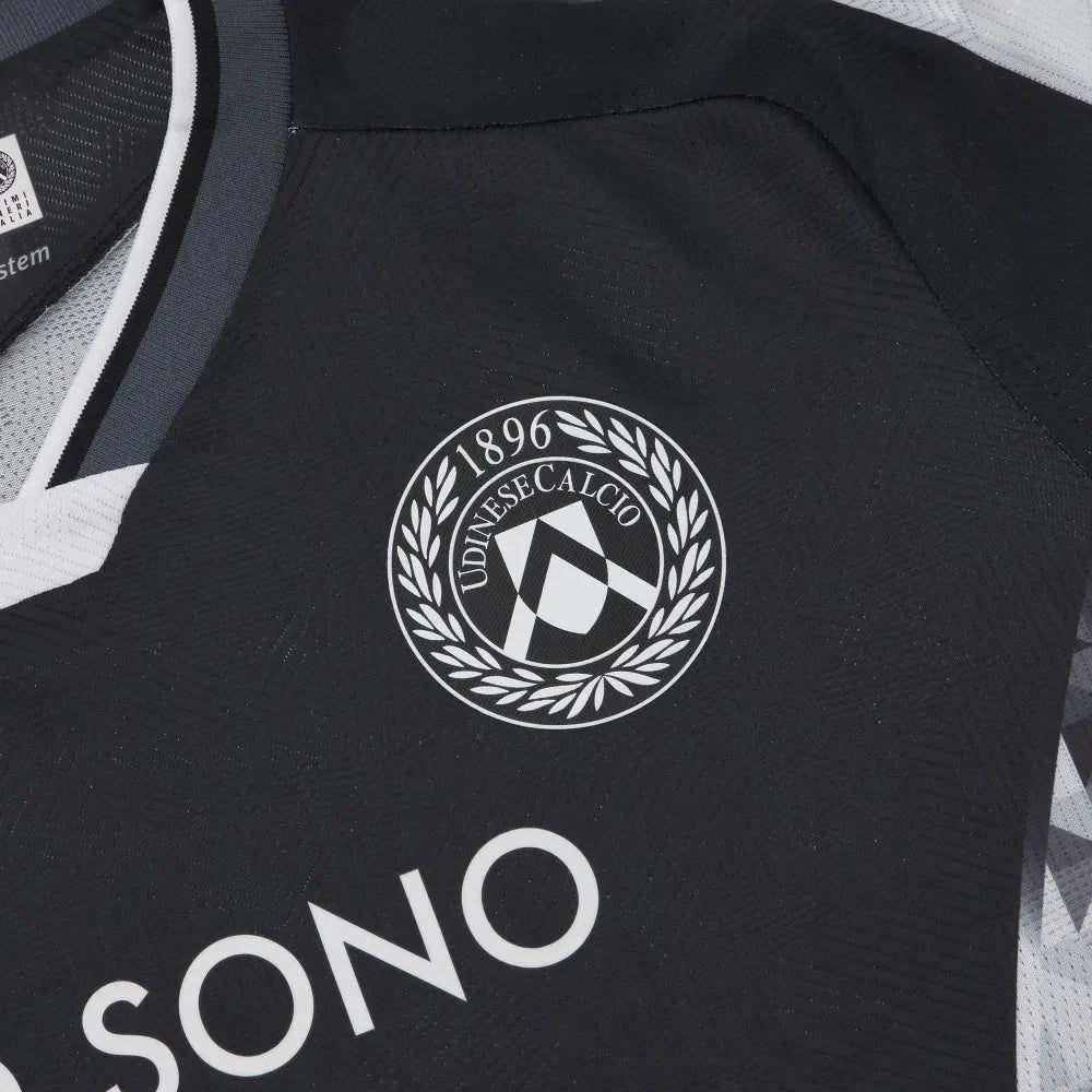 Macron 2025-26 Udinese Men's Authentic Home Soccer Jersey 3