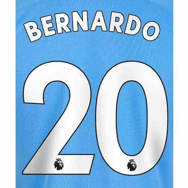 Man City 2019/20 Home Bernardo #20 Jersey Name Set 1
