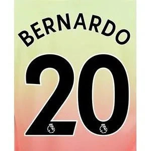 Man City 2019/20 Third Bernardo #20 Jersey Name Set 1