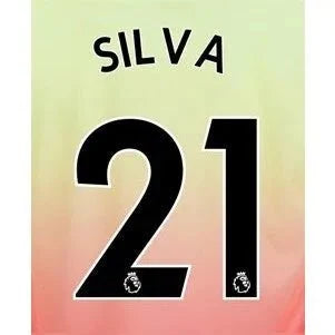 Man City 2019/20 Third Silva #21 Jersey Name Set 1