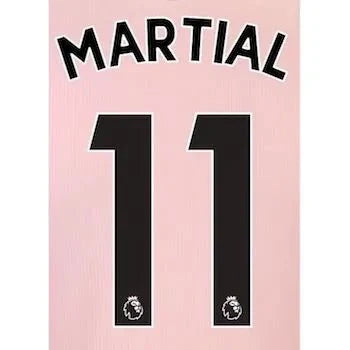 Man United 18/19 Away Martial #11 Jersey Name Set 1