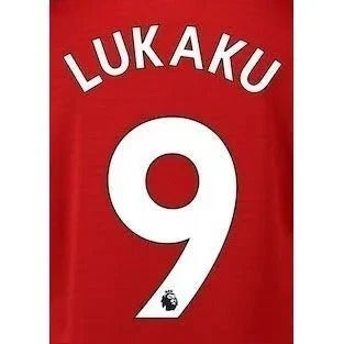 Man United 2018/19 Home Lukaku #9 Jersey Name Set 1