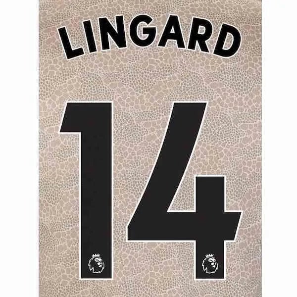 Man United 2019/20 Away Lingard #14 Jersey Name Set 1