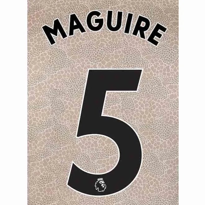 Man United 2019/20 Away Maguire #5 Jersey Name Set 1